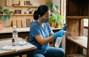 cara menghilangkan bubuk kayu secara alami